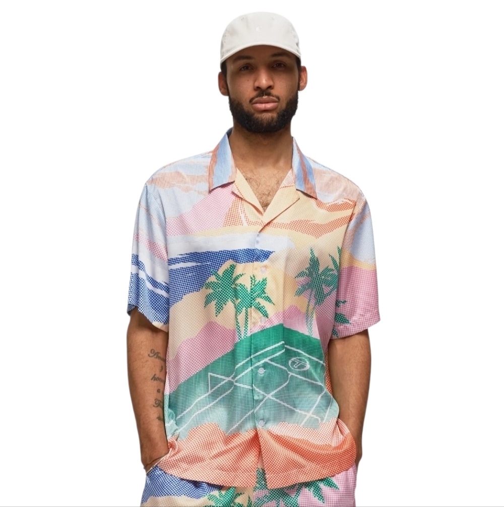 SERGIO TACCHINI MEN'S RIVIERA TENNIS CAMP SHIRT NWOT